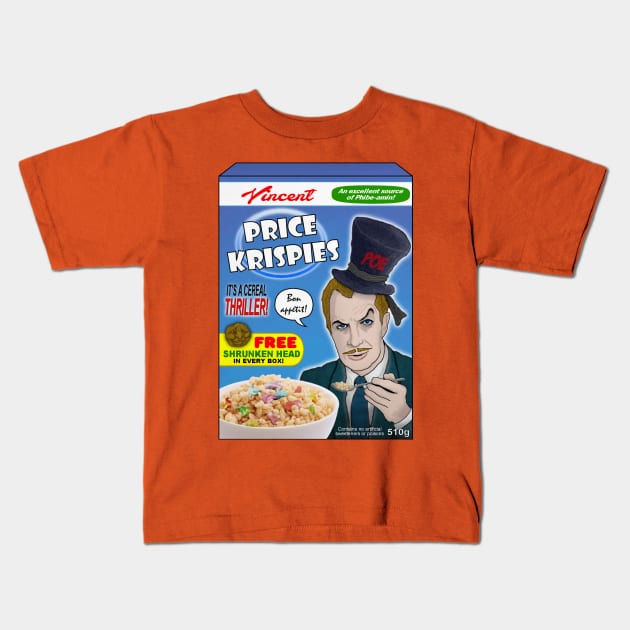 Vincent Price Krispies Kids T-Shirt by MalcolmKirk